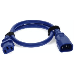 2m C13 Female to C14 Male 18AWG 100-250V at 10A Blue Power Cable