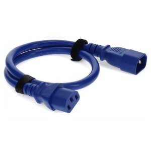 8ft C13 to C14 (Locking) 18AWG Blue 10A 100-250V Power Extension Cable