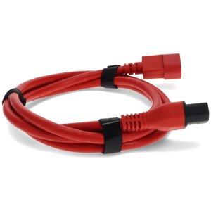 AddOn Networks 6ft C13 Female to C14 Male 14AWG 100-250V at 10A Red Power Adapter