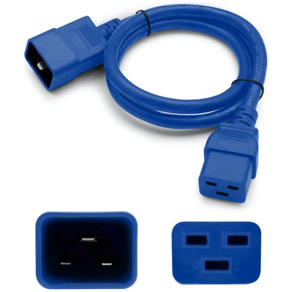 AddOn Networks ADDC192C2014AWG7FTBE Blue 2.1 m C19 coupler C20 coupler