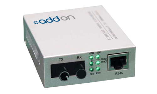 AddOn Networks Media Converter, 100Base-TX(RJ45) to 100Base-XU(ST) network media converter 100 Mbit/s 1550 nm Silver