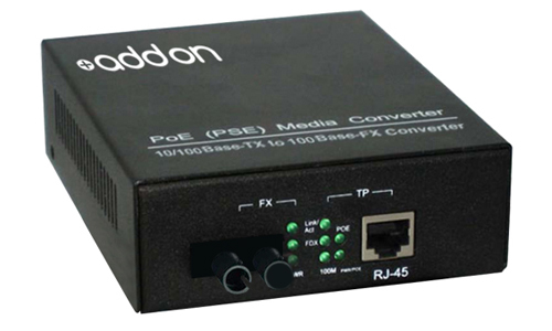 AddOn Networks Media converter, 100Base-TX(RJ45) to 100Base-XD(ST) network media converter 100 Mbit/s 1550 nm Black