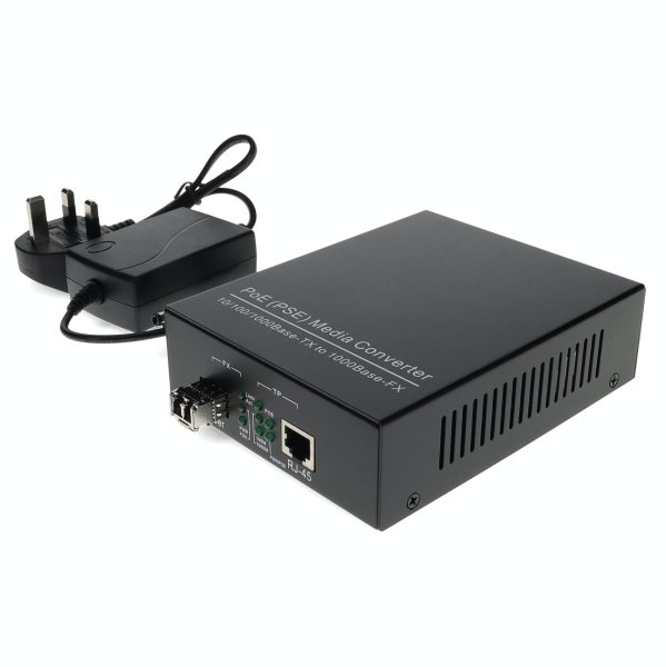 AddOn Networks ADD-GMC-SX-LC-POE-UK network media converter 1000 Mbit/s 850 nm Multi-mode Black