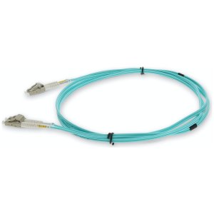 0.5m LC (Male) to LC (Male) Aqua OM3 Duplex Fiber OFNR (Riser-Rated) Patch Cable