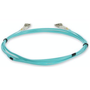 0.5m LC (Male) to LC (Male) Aqua OM3 Duplex Fiber OFNR (Riser-Rated) Patch Cable