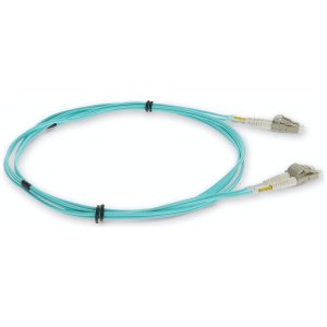 0.5m LC (Male) to LC (Male) Aqua OM3 Duplex Fiber OFNR (Riser-Rated) Patch Cable