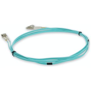 0.5m LC (Male) to LC (Male) Aqua OM4 Duplex Fiber TAA Compliant OFNR (Riser-Rated) Patch Cable