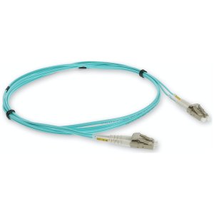 0.5m LC (Male) to LC (Male) Aqua OM4 Duplex Fiber TAA Compliant OFNR (Riser-Rated) Patch Cable