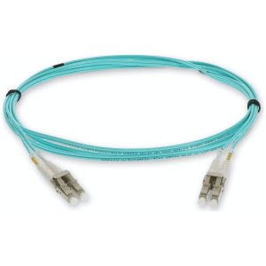 0.5m LC (Male) to LC (Male) Aqua OM4 Duplex Fiber TAA Compliant OFNR (Riser-Rated) Patch Cable