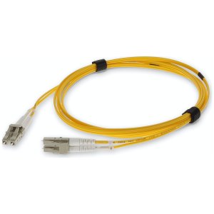 1m LC (Male) to LC (Male) Yellow OM4 Duplex Fiber OFNR (Riser-Rated) TAA Compliant Fiber Patch Cable