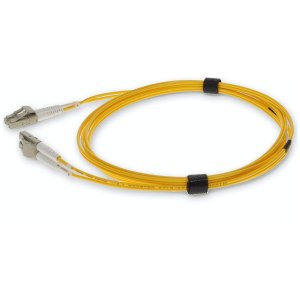 1m LC (Male) to LC (Male) Yellow OM4 Duplex Fiber OFNR (Riser-Rated) TAA Compliant Fiber Patch Cable