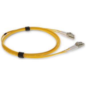 1m LC (Male) to LC (Male) Yellow OM4 Duplex Fiber OFNR (Riser-Rated) TAA Compliant Fiber Patch Cable