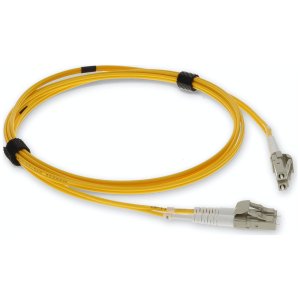 1m LC (Male) to LC (Male) Yellow OM4 Duplex Fiber OFNR (Riser-Rated) TAA Compliant Fiber Patch Cable