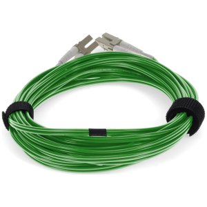 2m LC (Male) to LC (Male) Green OM4 Duplex Fiber OFNR (Riser-Rated) TAA Compliant Fiber Patch Cable