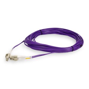 AddOn Networks 2m LC to LC Purple OM4 Duplex OFNR (Riser-Rated) TAA Fiber Patch Cable