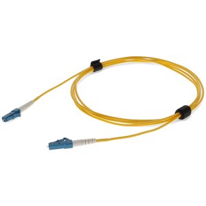 4ft LC (Male) to LC (Male) Yellow OS2 Simplex Fiber OFNR (Riser-Rated) Patch Cable with 2mm Per Strand OD