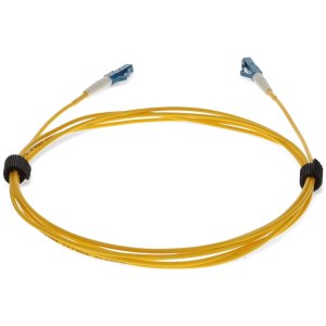 4ft LC (Male) to LC (Male) Yellow OS2 Simplex Fiber OFNR (Riser-Rated) Patch Cable with 2mm Per Strand OD