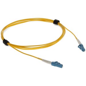 4ft LC (Male) to LC (Male) Yellow OS2 Simplex Fiber OFNR (Riser-Rated) Patch Cable with 2mm Per Strand OD