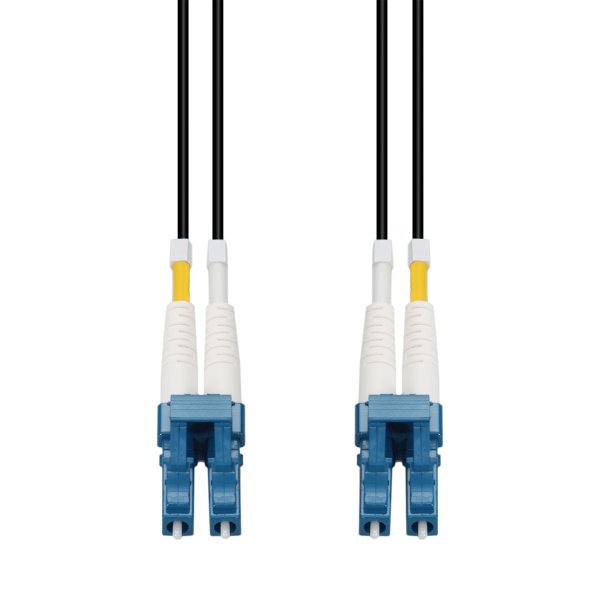 AddOn Networks 50m LC to LC Black OS2 Duplex Armored SMF Fiber Outdoor Patch Cable