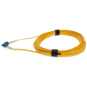 15m LC (Male) to LC (Male) Yellow OS2 Duplex Fiber OFNR