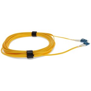 15m LC (Male) to LC (Male) Yellow OS2 Duplex Fiber OFNR