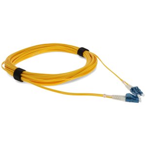 15m LC (Male) to LC (Male) Yellow OS2 Duplex Fiber OFNR