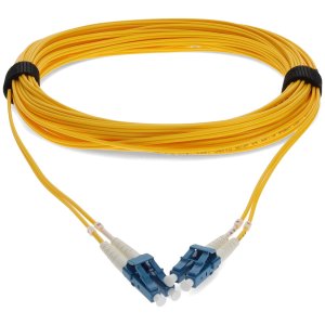 15m LC (Male) to LC (Male) Yellow OS2 Duplex Fiber OFNR