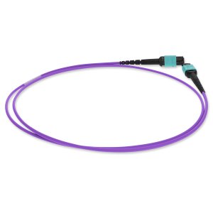 2 m, MPO (Female) to MPO (Female), 12-Strand, Violet, OM4, Crossover, Fiber OFNR (Riser-Rated), Patch Cable