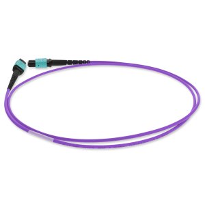 3 m, MPO (Female) to MPO (Female), 12-Strand, Violet, OM4, Crossover, Fiber OFNR (Riser-Rated), Patch Cable