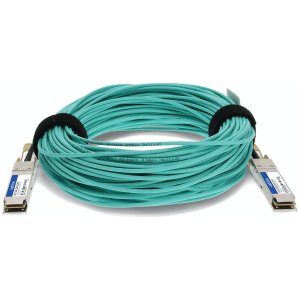 20 m, QSFP28 - QSFP28, AOC, 850 nm, Active, 100GBase, MMF, Aqua