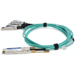 1 m, QSFP28 - 4x SFP28, AOC, Active, 850nm, 100GBase, Aqua