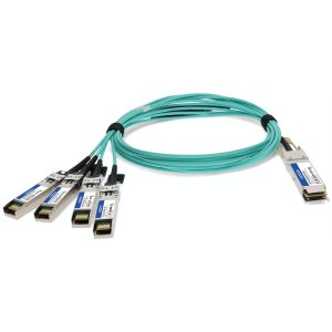 2 m, QSFP28 - 4x SFP28, AOC, Active, 850nm, 100GBase, Aqua