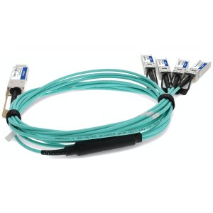 4 m, QSFP28 - 4x SFP28, AOC, Active, 850nm, 100GBase, Aqua