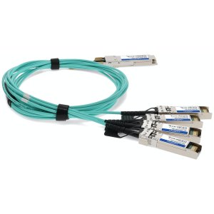 4 m, QSFP28 - 4x SFP28, AOC, Active, 850nm, 100GBase, Aqua