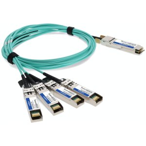 7 m, QSFP28 - 4x SFP28, AOC, Active, 850nm, 100GBase, Aqua