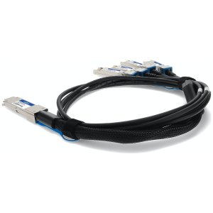 3 m, QSFP28 - 4x SFP28, CU, Passive, 100GBase, Black