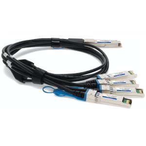 3 m, QSFP28 - 4x SFP28, CU, Passive, 100GBase, Black