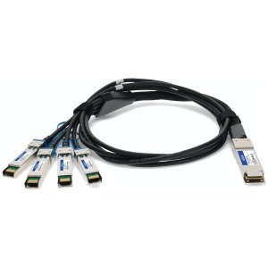 5 m, QSFP28 - 4x SFP28, CU, Passive, 100GBase, Black