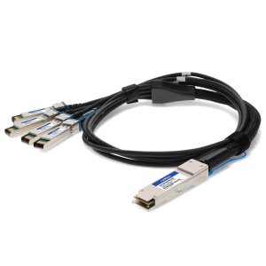 Multiple OEM to HP® 844477-B21 Compatible TAA Compliant 100GBase-CU QSFP28 to 4xSFP28 Direct Attach Cable (Passive Twinax, 3m)