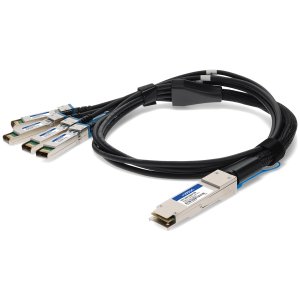 Multiple OEM to Intel XXVDACBL2M Compatible TAA Compliant 100GBase-CU QSFP28 to 4xSFP28 Direct Attach Cable (Passive Twinax, 2m)