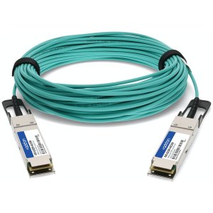 Cisco QSFP-H40G-AOC20M to Palo Alto Networks PAN-QSFP-AOC-20M Compatible TAA Compliant 40GBase-AOC QSFP+ to QSFP+ Direct Attach Cable (850nm, MMF, 20m)