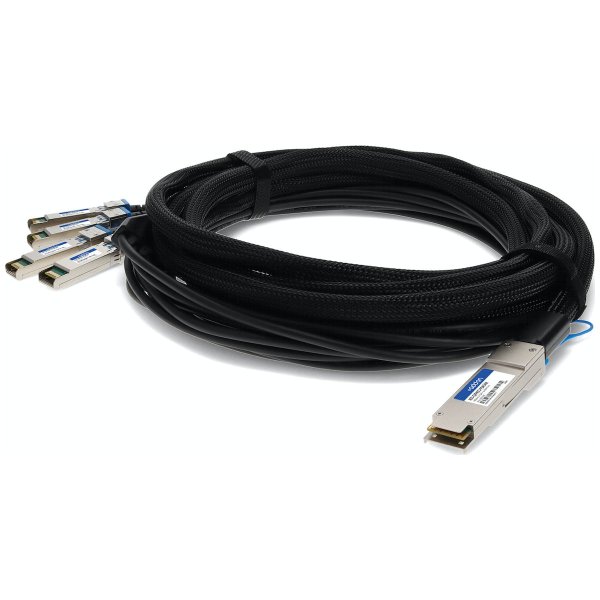 1 m, QSFP+ - 4x SFP+, CU, Passive, 40GBase, Black