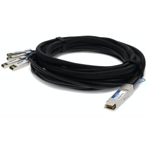 4 m, QSFP+ - 4x SFP+, CU, Passive, 40GBase, Black