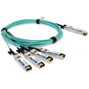 40GBase-AOC QSFP+ to 4xSFP+ Direct Attach Cable (850nm, MMF, 4m)