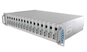 AddOn Networks ADD-RACK-16 network media converter 1000 Mbit/s Multi-mode, Single-mode Grey