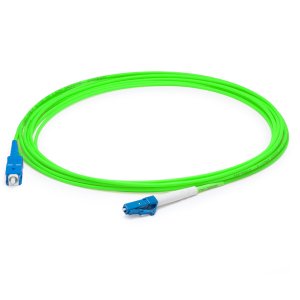 AddOn Networks 2m SC (Male) to LC (Male) Green OM4 Duplex OFNR (Riser-rated) TAA Compliant Fiber Patch Cable