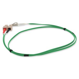 2m LC (Male) to SC (Male) Straight Green OM4 Duplex Plenum Fiber Patch Cable