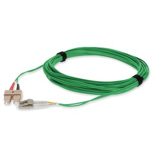 5m LC (Male) to SC (Male) Green OM4 Duplex Fiber OFNR (Riser-Rated) Patch Cable