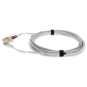 5m LC (Male) to SC (Male) Gray OM4 Duplex Fiber OFNR (Riser-Rated) Patch Cable