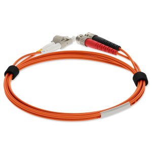 1m LC (Male) to ST (Male) Orange OM1 Duplex Fiber OFNP (Plenum-Rated) TAA Compliant Patch Cable